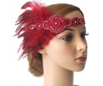 1920´er Gatsby/Charleston accessories - headpiece, rød